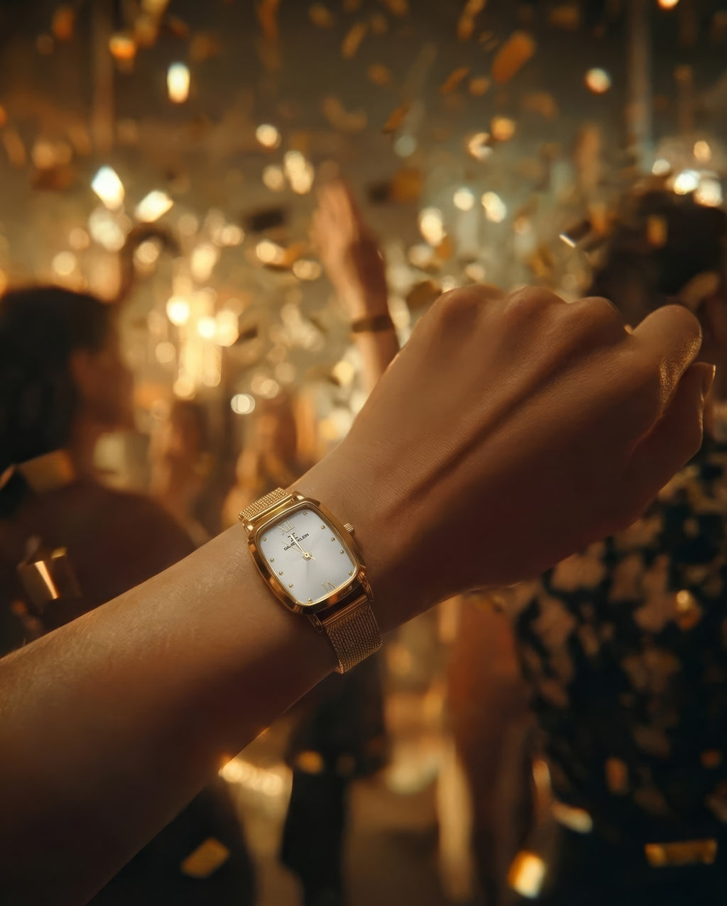 Daniel Klein Premium Gold Mesh Band Watch for Women DK.1.14125-3