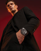 دانيال كلاين ستانلس ستيل فضي وأسود ساعة للرجال DK.1.14210-6