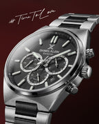 دانيال كلاين ستانلس ستيل فضي وأسود ساعة للرجال DK.1.14210-6