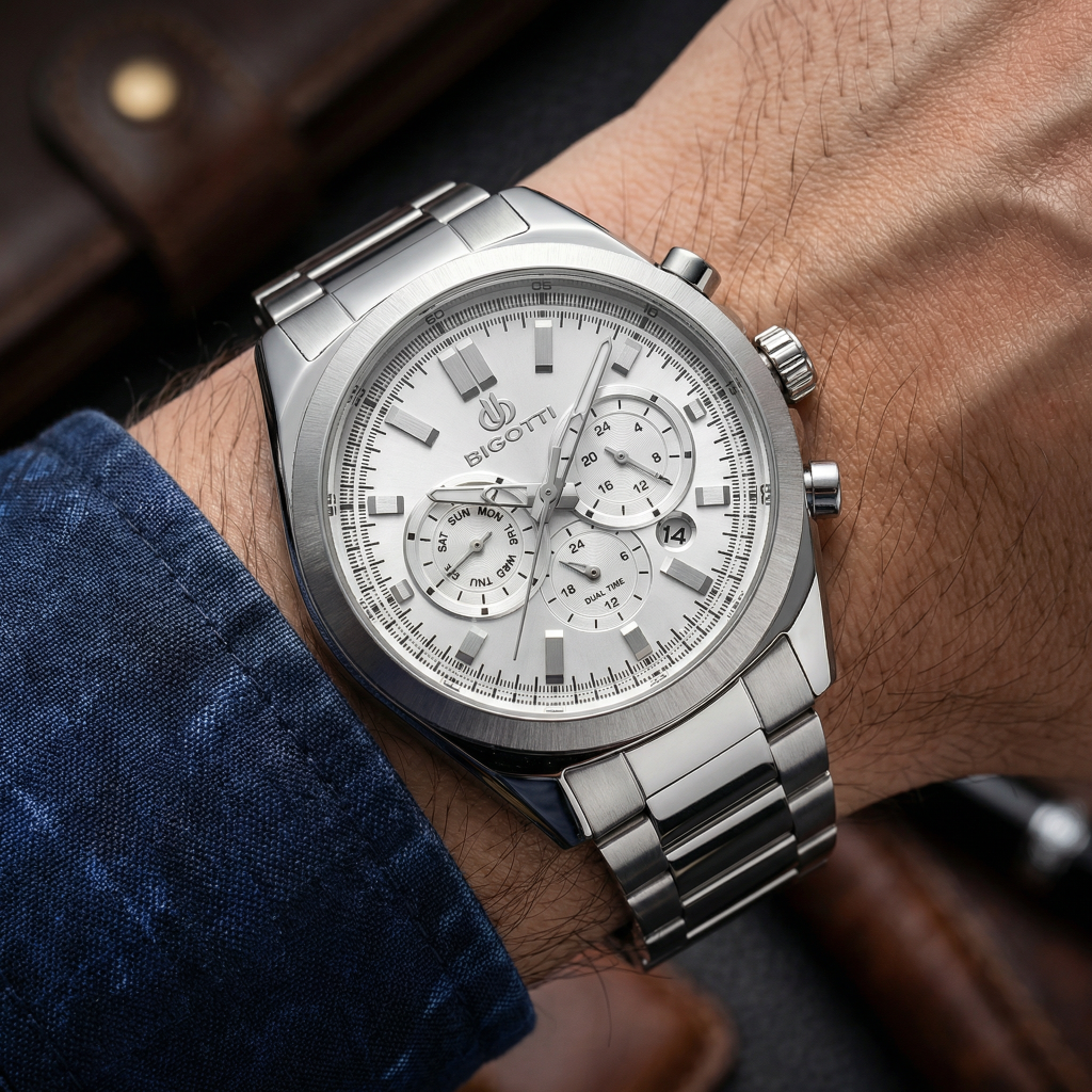 Bigotti Quotidiano Silver Stainless Steel Watch for Men BG.1.10512-1