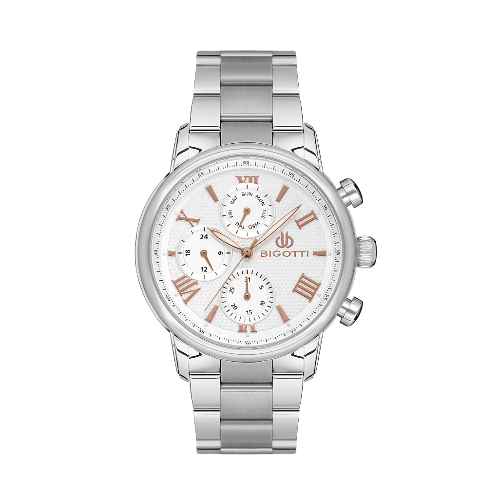 Bigotti Silver Stainless Steel Watch for Men BG.1.10513-1