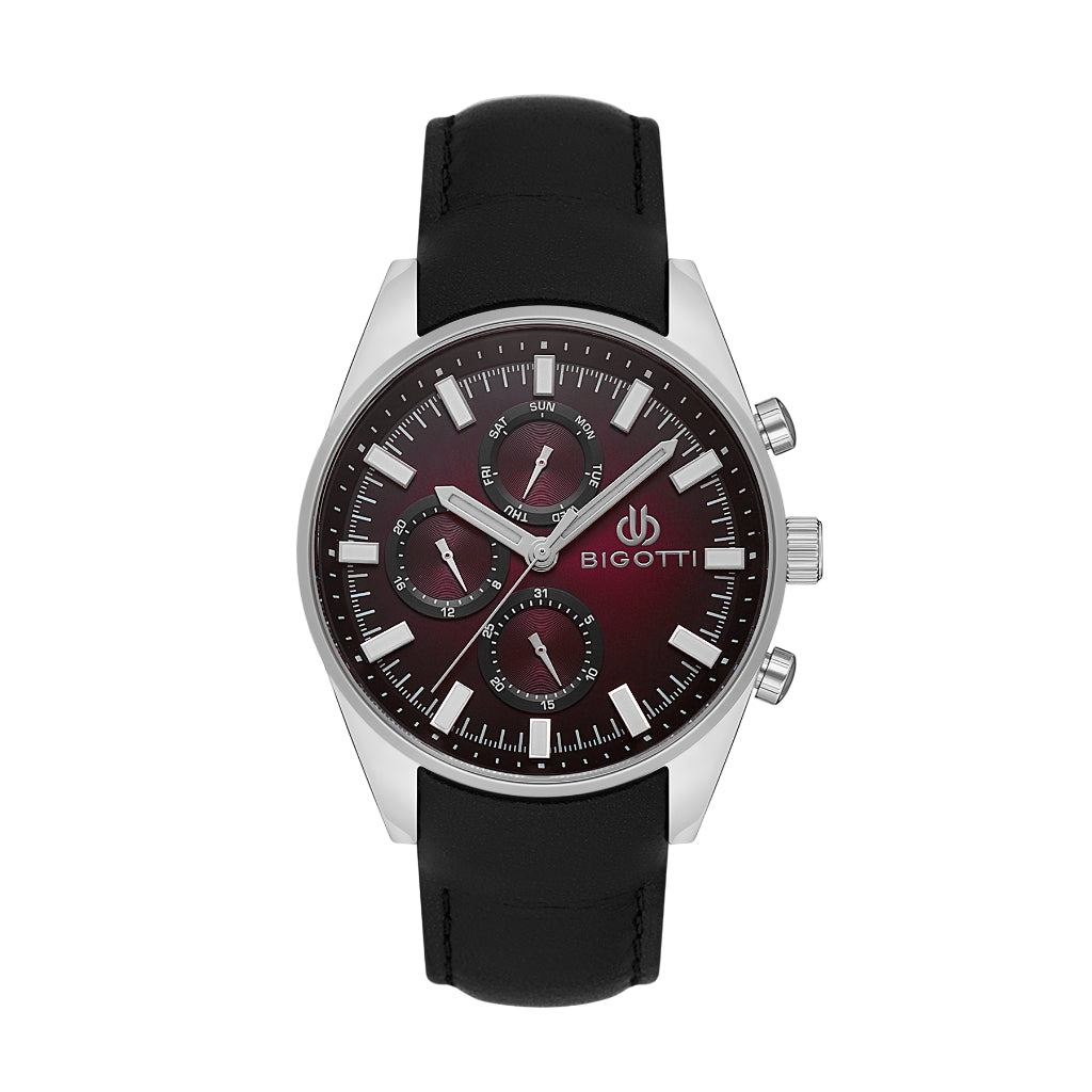 Bigotti Black Genuine Leather Watch for Men BG.1.10516-1