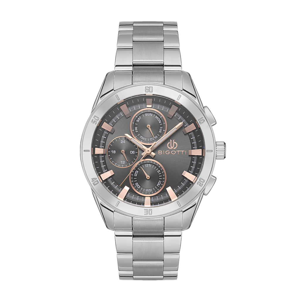Bigotti Silver Stainless Steel Watch for Men BG.1.10531-4