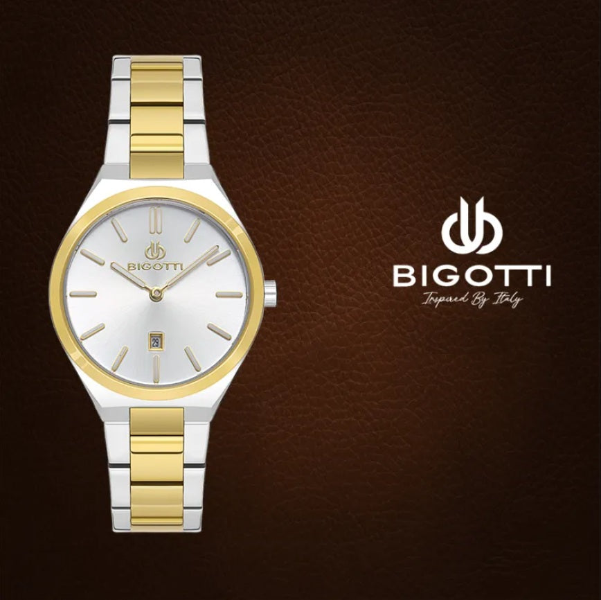 Bigotti Quotidiano Silver and Gold Stainless Steel Watch for Women BG.1.10537-3