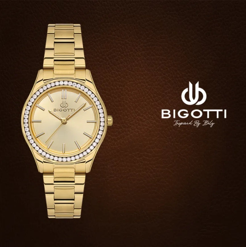Bigotti Raffinato Gold Stainless Steel Watch for Women BG.1.10550-2