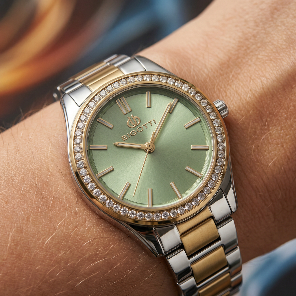 Bigotti Raffinato Silver and Gold Stainless Steel Watch for Women BG.1.10550-4