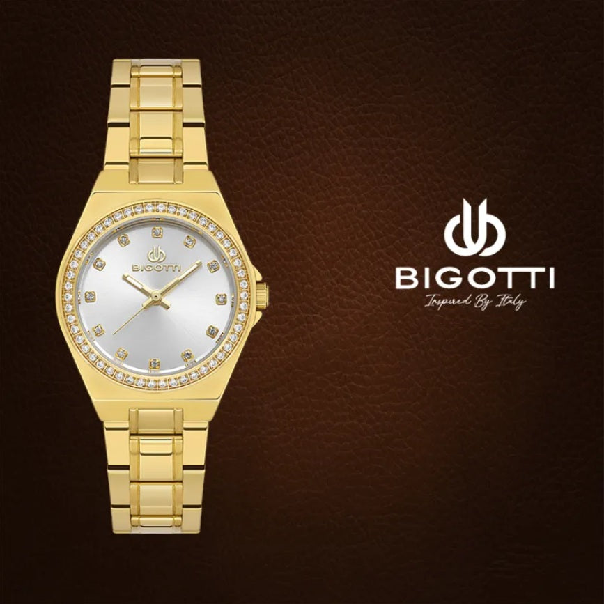 Bigotti Quotidiano Gold Stainless Steel Watch for Women BG.1.10551-2