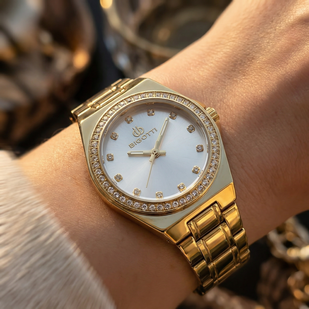 Bigotti Quotidiano Gold Stainless Steel Watch for Women BG.1.10551-2