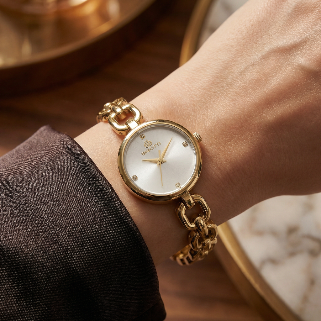 Bigotti Raffinato Gold Stainless Steel Watch for Women BG.1.10654-4