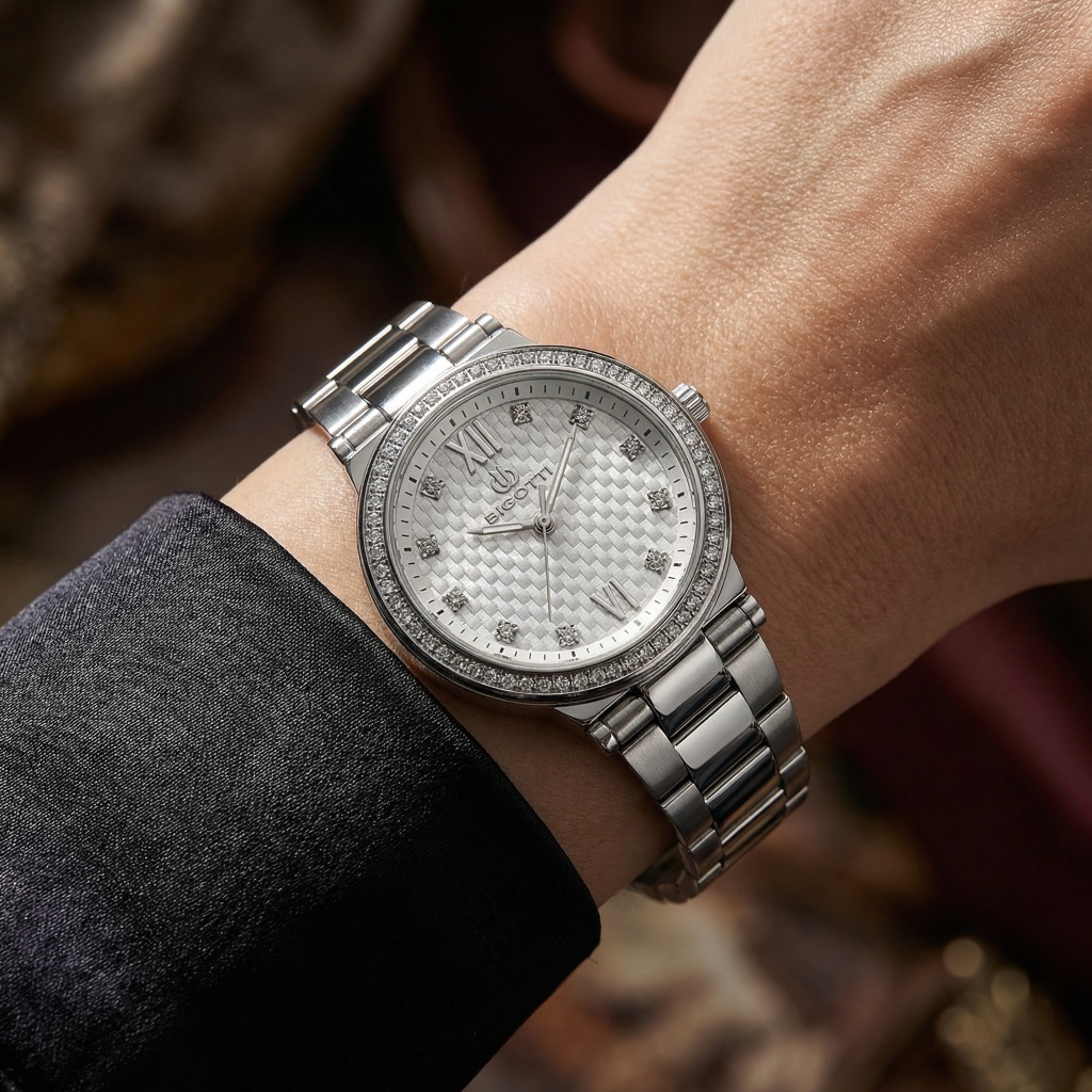 Bigotti Raffinato Silver Stainless Steel Watch for Women BG.1.10655-1