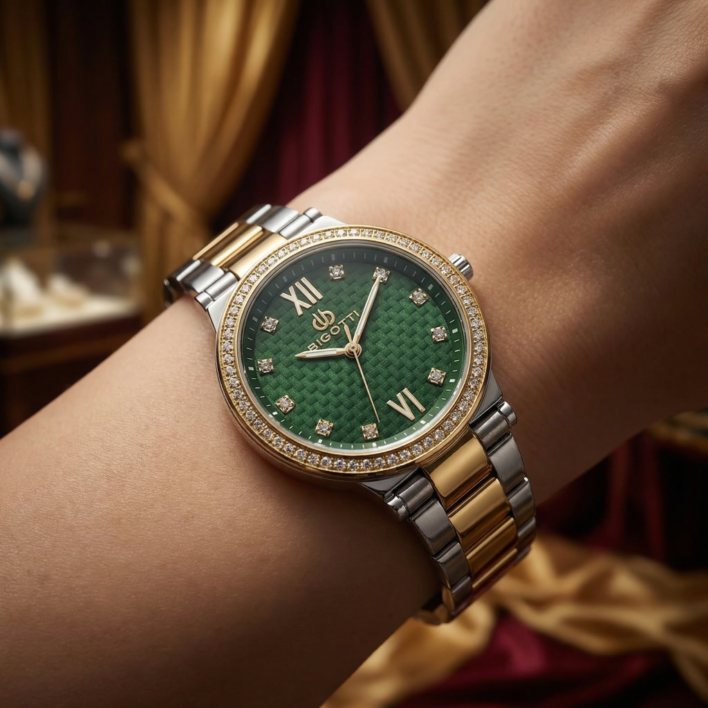 Bigotti Raffinato Silver and Gold Stainless Steel Watch for Women BG.1.10655-5