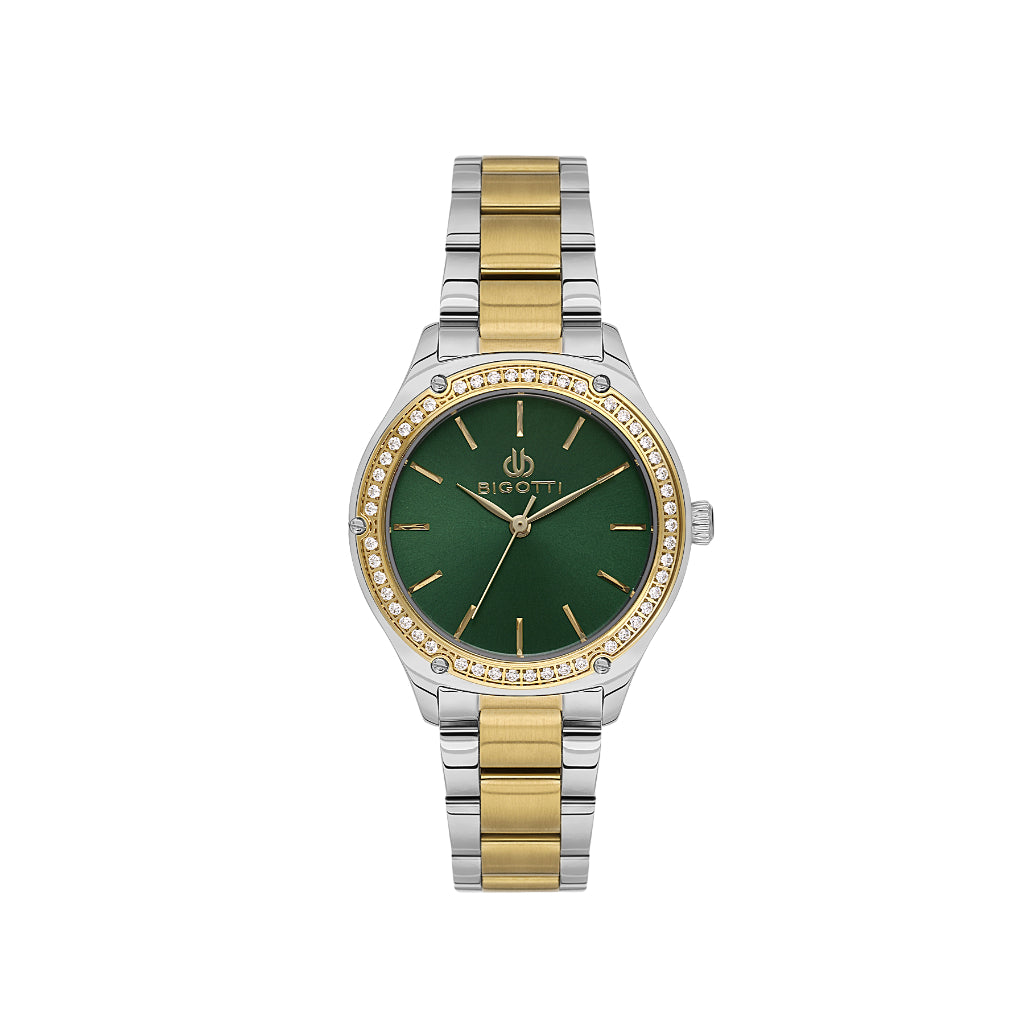 Bigotti Quotidiana Silver and Gold Stainless Steel Watch for Women BG.1.10658-3