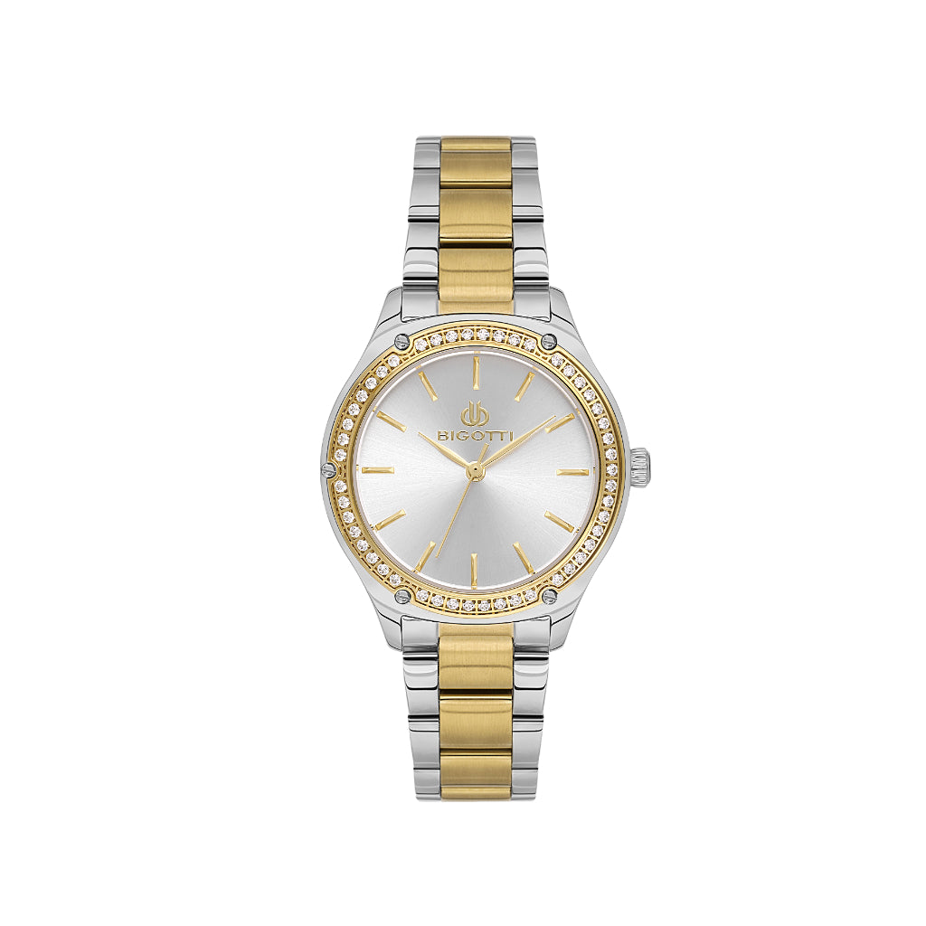 Bigotti Quotidiana Silver and Gold Stainless Steel Watch for Women BG.1.10658-4