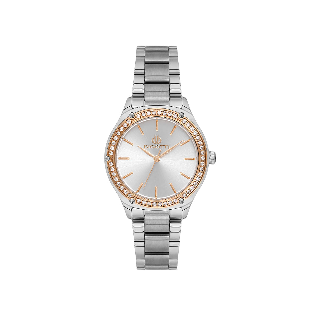 Bigotti Quotidiana Silver Stainless Steel Watch for Women BG.1.10658-5