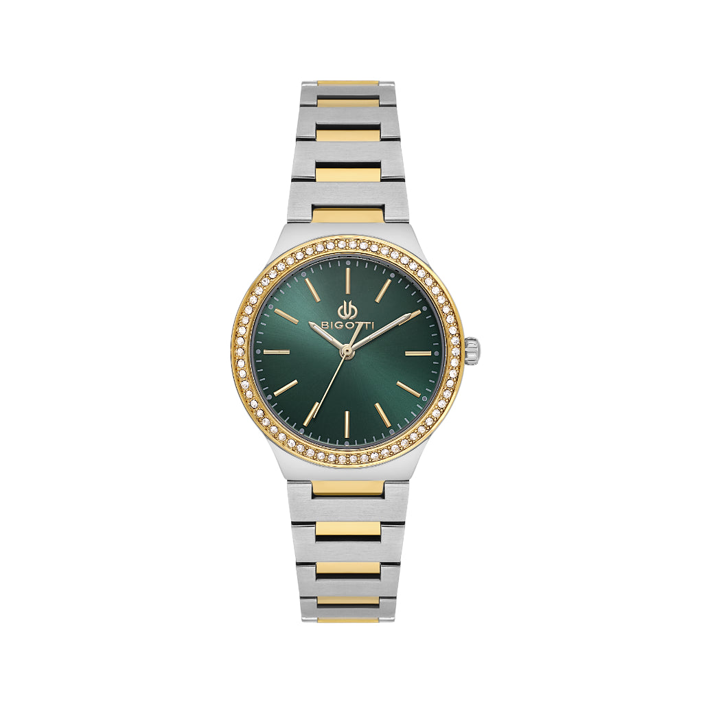 Bigotti Raffinata Silver and Gold Stainless Steel Watch for Women BG.1.10659-5