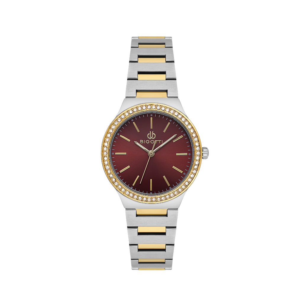 Bigotti Raffinata Silver and Gold Stainless Steel Watch for Women BG.1.10659-6
