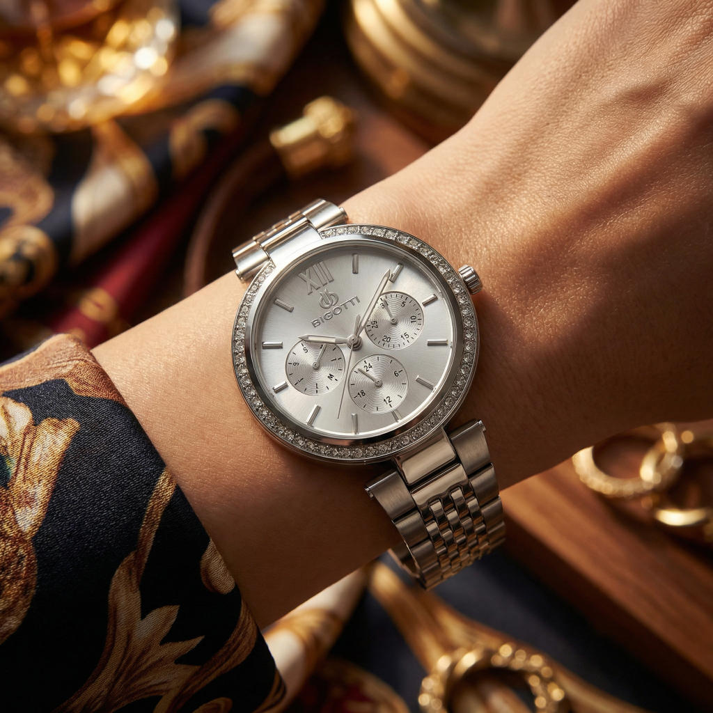 Bigotti Raffinato Silver Stainless Steel Watch for Women BG.1.10661-1