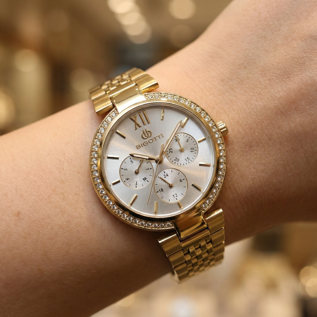 Bigotti Raffinato Gold Stainless Steel Watch for Women BG.1.10661-3