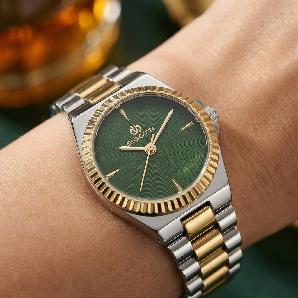 Bigotti Quotidiano Silver and Gold Stainless Steel Watch for Women BG.1.10666-6