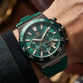 Bigotti Raffinato Dark Green Silicone Band Watch for Men BG.1.10668-3