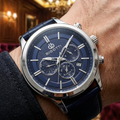 Bigotti Quotidiano Dark Blue Genuine Leather Watch for Men BG.1.10671-2