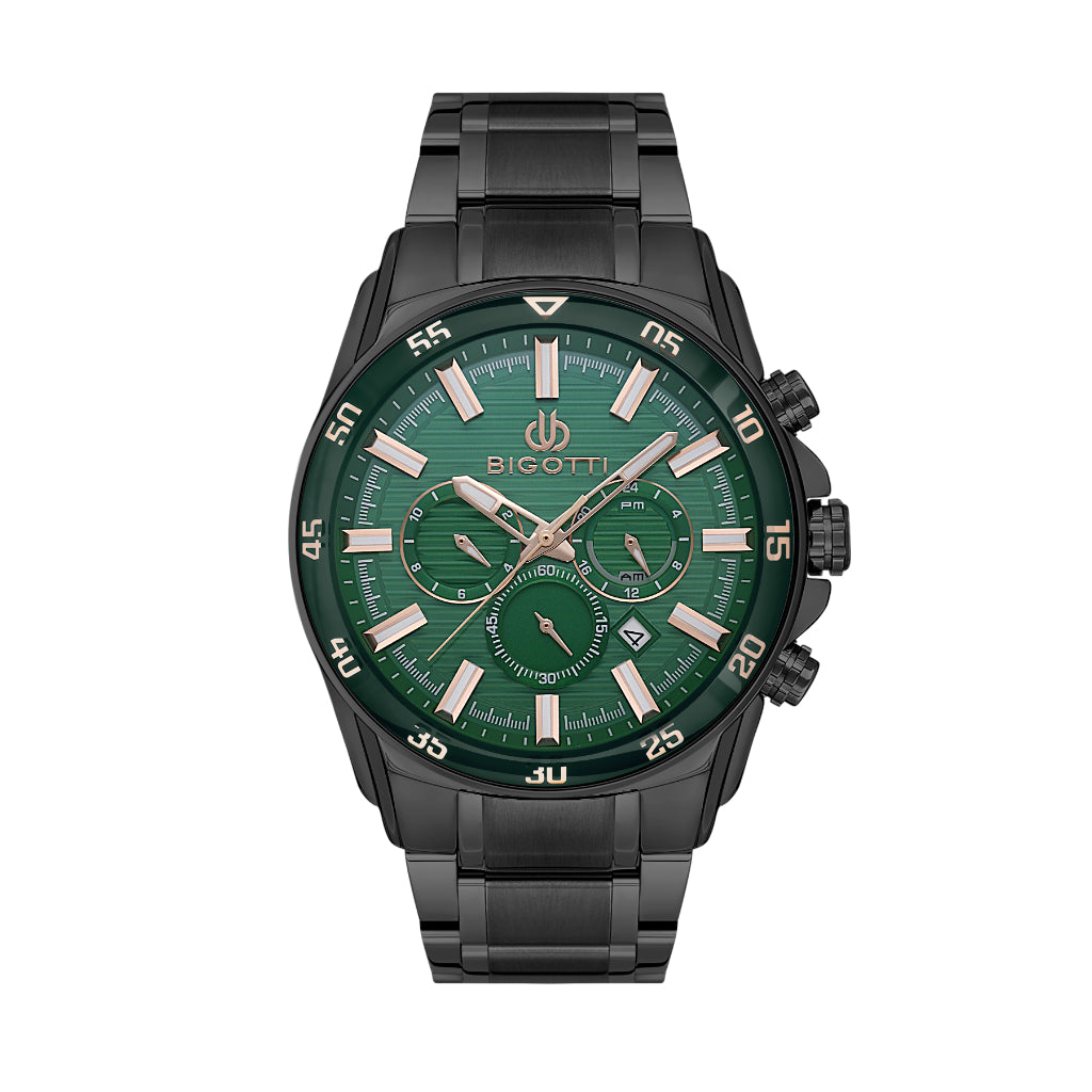Bigotti Raffinato Black Stainless Steel Watch for Men BG.1.10675-4