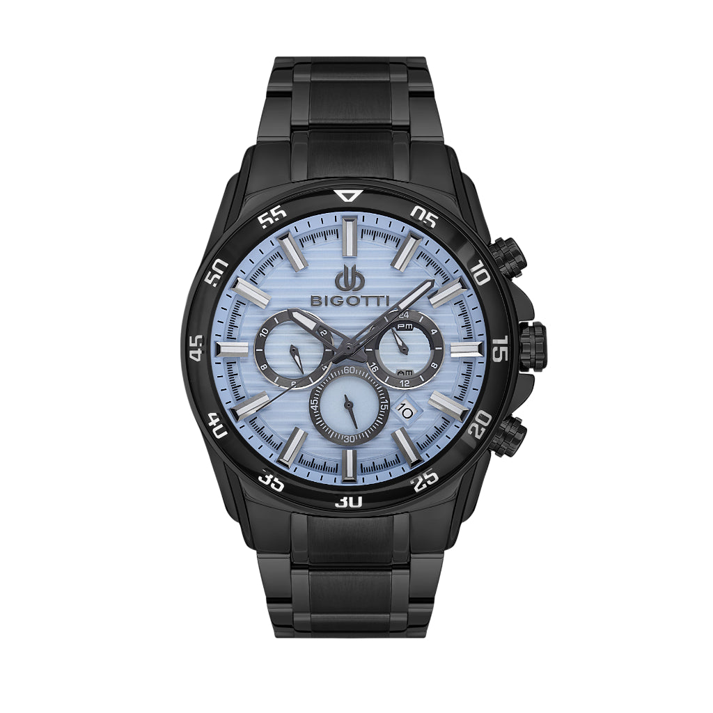 Bigotti Raffinato Black Stainless Steel Watch for Men BG.1.10675-5