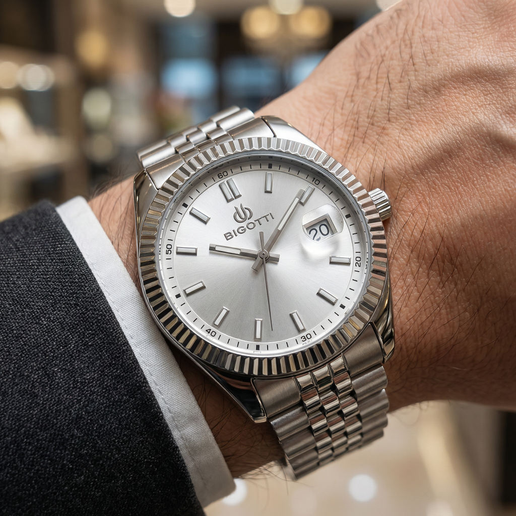 Bigotti Quotidiano Silver Stainless Steel Watch for Men BG.1.10676-1