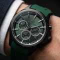 Bigotti Raffinato Dark Green Silicone Band Watch for Men BG.1.10679-2