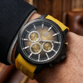 Bigotti Raffinato Yellow Silicone Band Watch for Men BG.1.10679-4