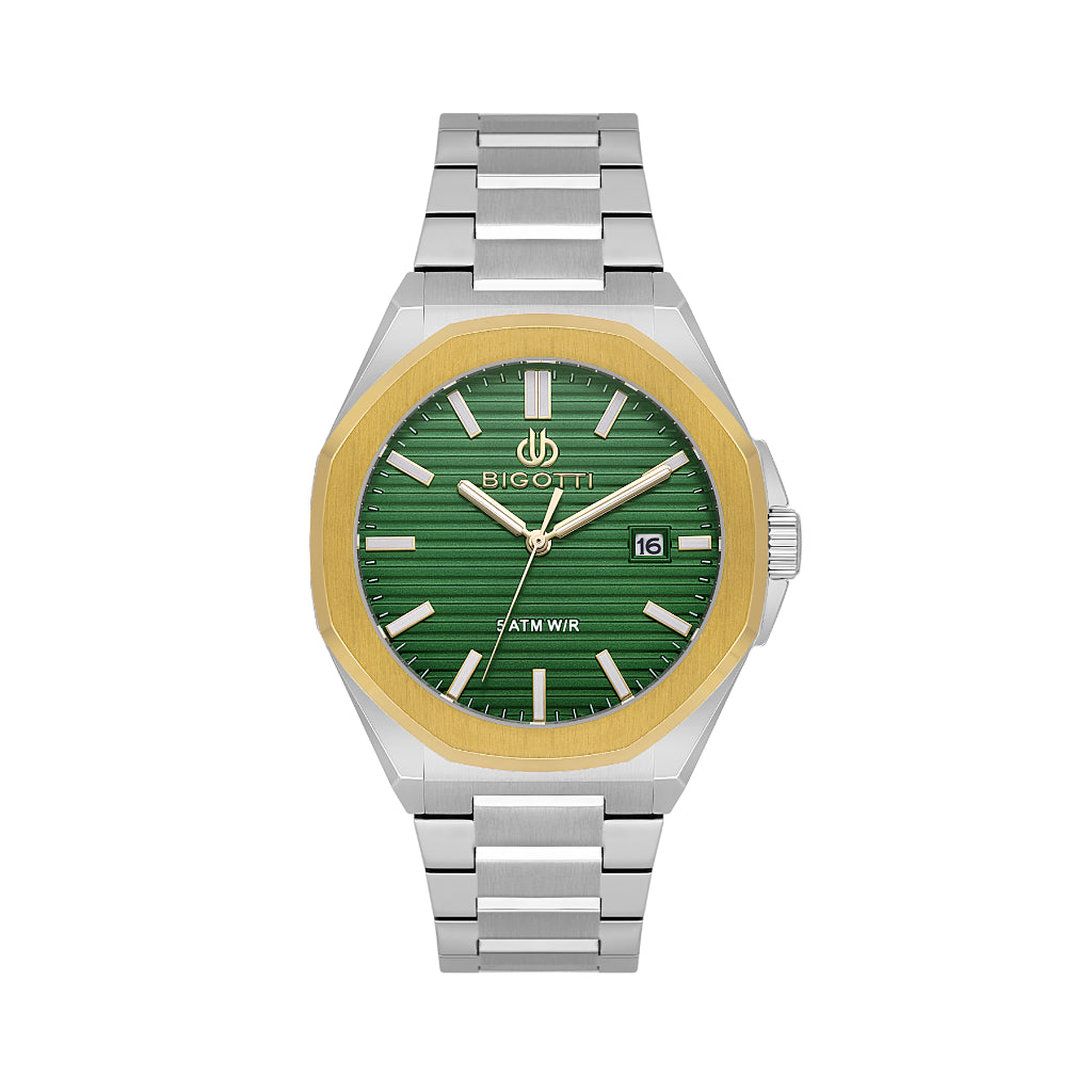 Bigotti Raffinato Silver Stainless Steel Watch for Men BG.1.10680-4