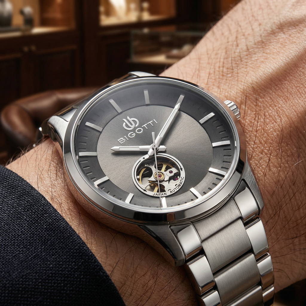 Bigotti Raffinato Silver Stainless Steel Watch for Men BG.1.10685-2