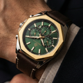 Bigotti Raffinato Dark Brown Genuine Leather Watch for Men BG.1.10686-3
