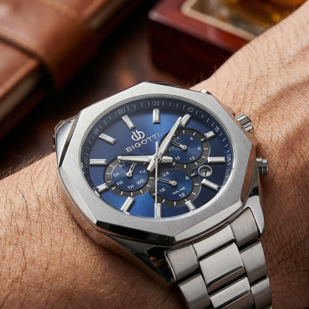 Bigotti Raffinato Silver Stainless Steel Watch for Men BG.1.10687-3
