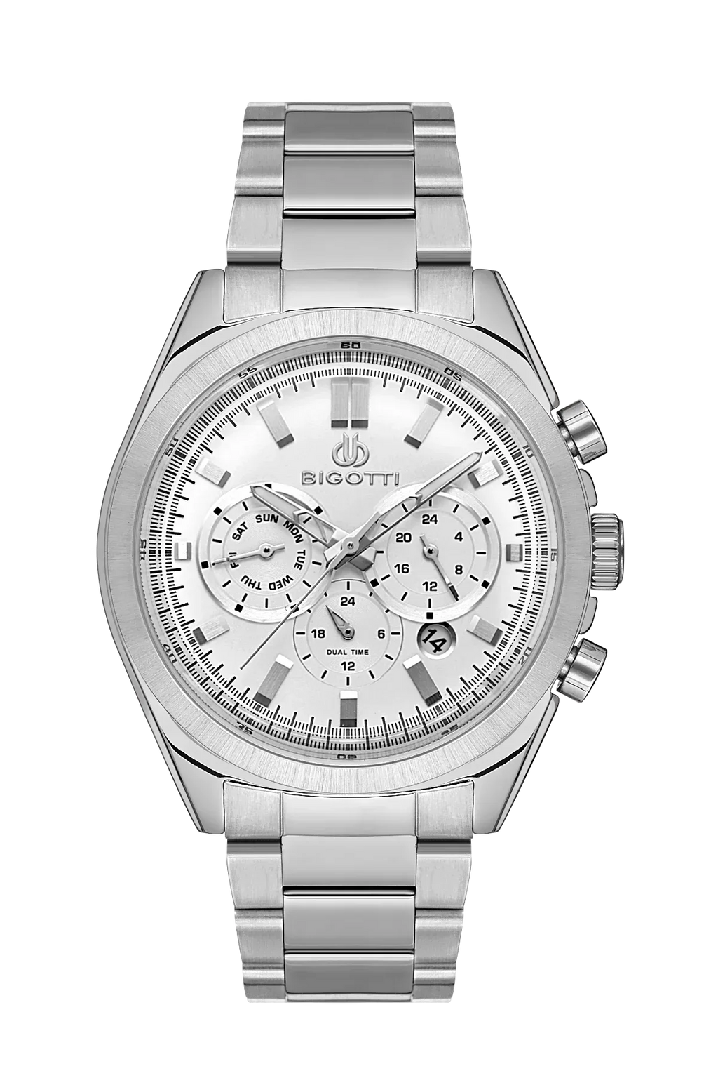 Bigotti Quotidiano Silver Stainless Steel Watch for Men BG.1.10512-1 - Daniel Klein Saudi Arabia