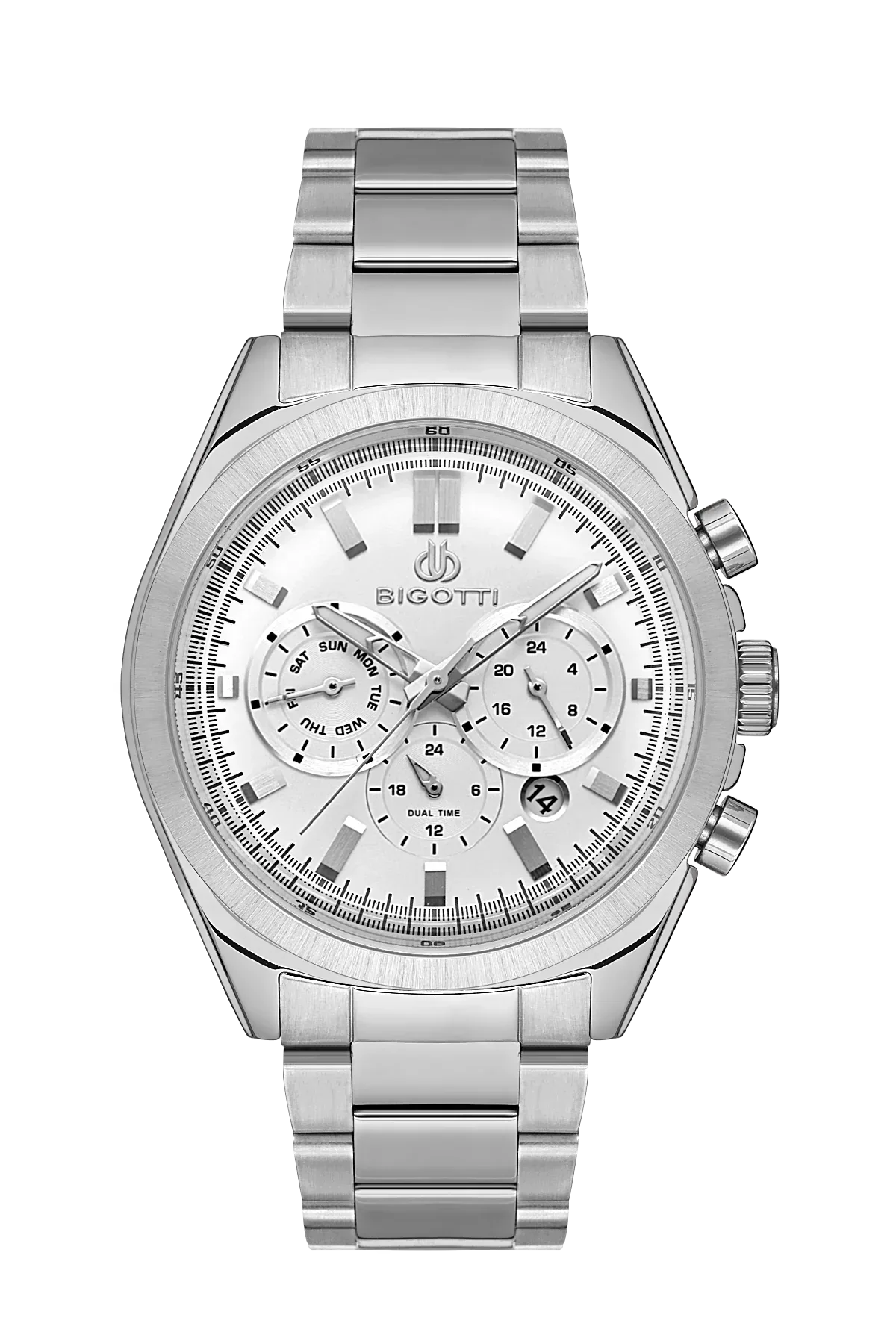 Bigotti Quotidiano Silver Stainless Steel Watch for Men BG.1.10512-1 - Daniel Klein Saudi Arabia