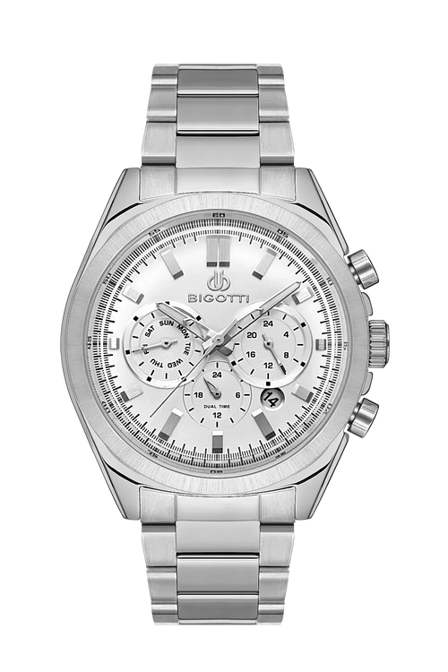 Bigotti Quotidiano Silver Stainless Steel Watch for Men BG.1.10512-1 - Daniel Klein Saudi Arabia