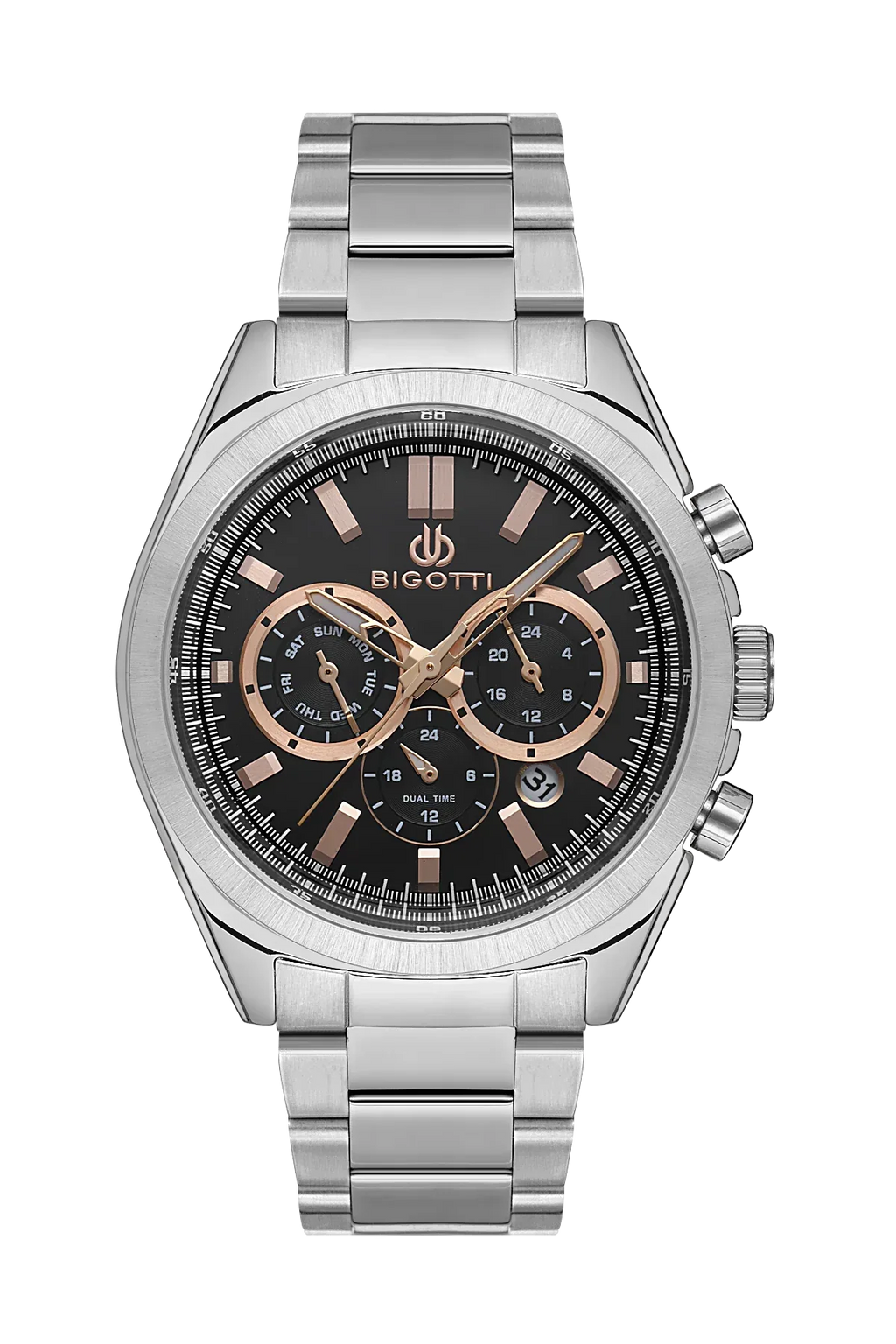 Bigotti Quotidiano Silver Stainless Steel Watch for Men BG.1.10512-2 - Daniel Klein Saudi Arabia