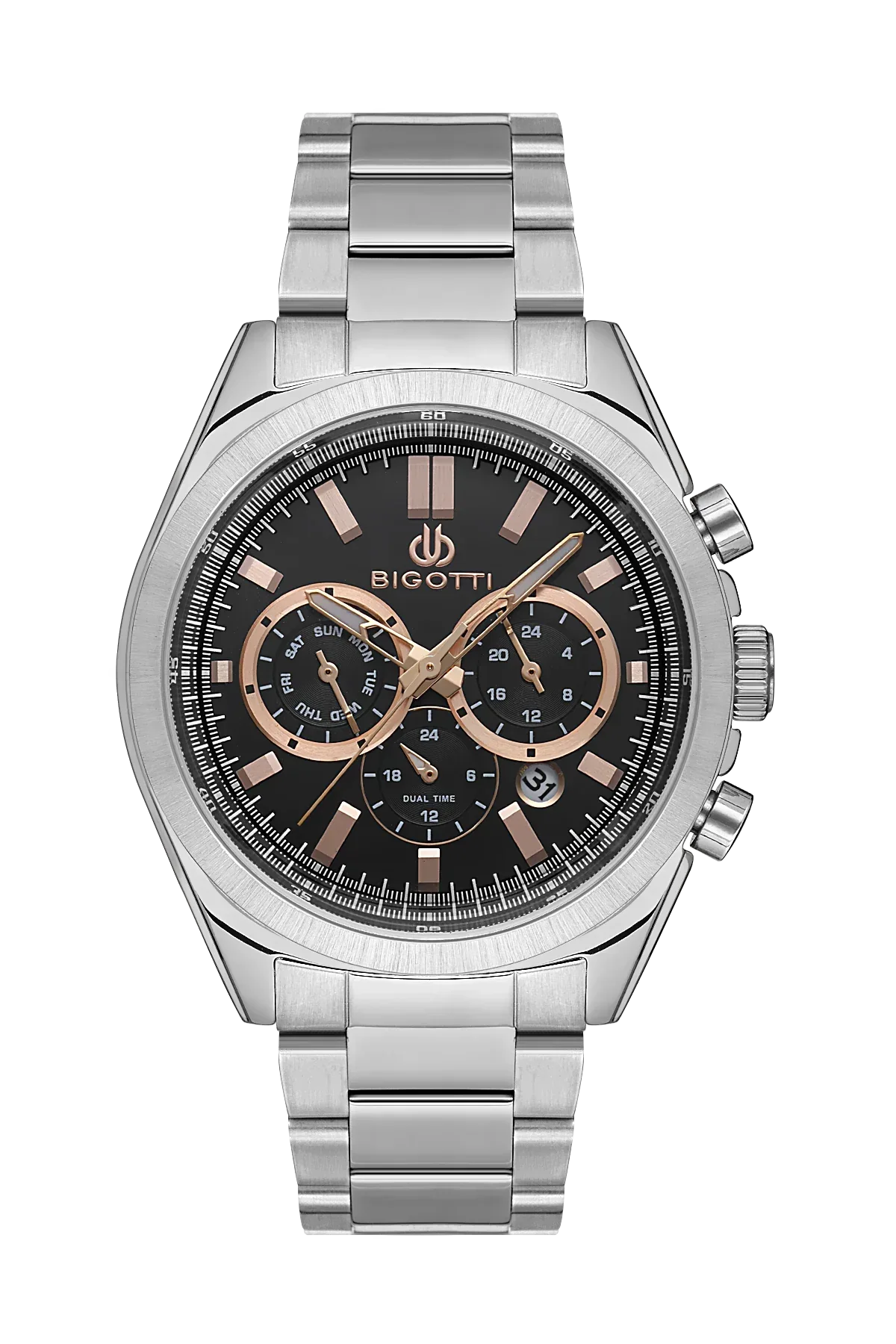 Bigotti Quotidiano Silver Stainless Steel Watch for Men BG.1.10512-2 - Daniel Klein Saudi Arabia
