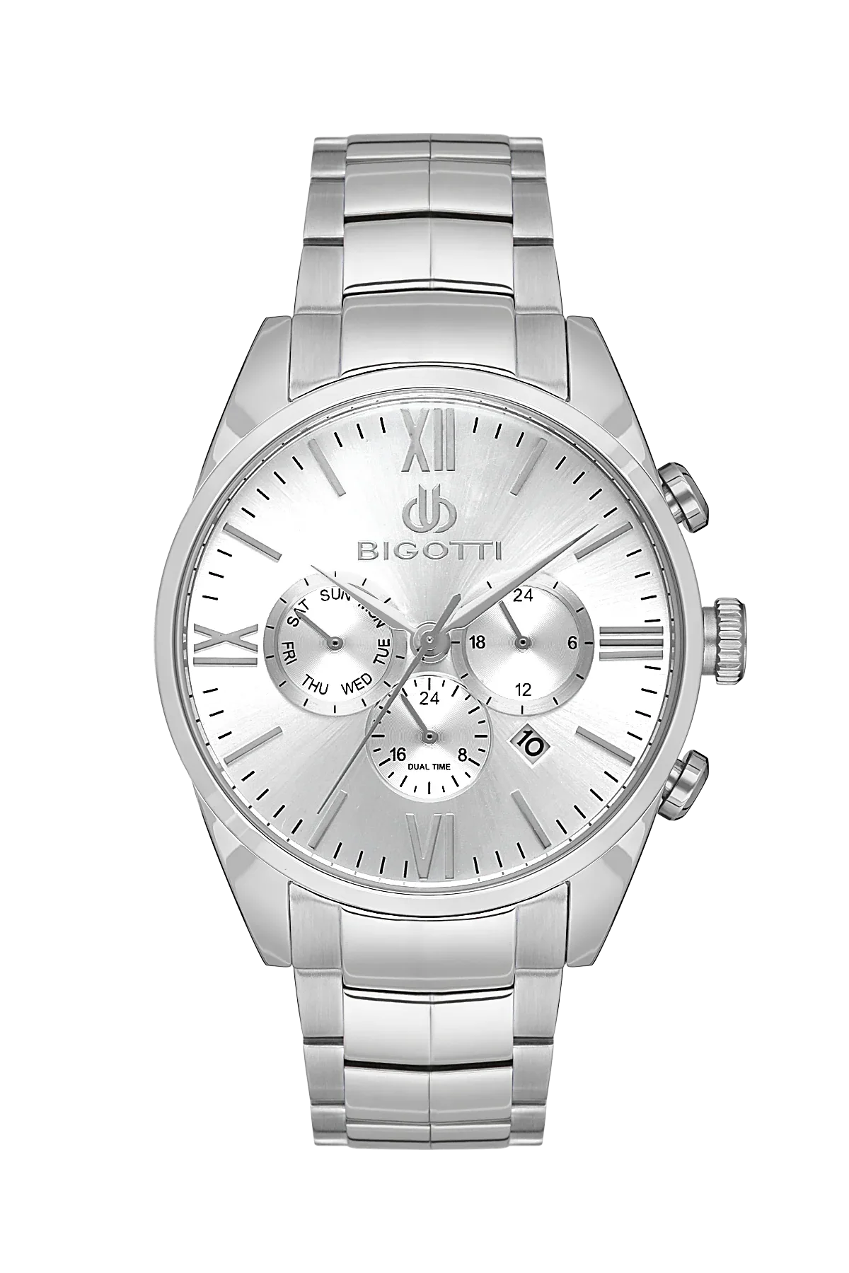 Bigotti Raffinato Silver Stainless Steel Watch for Men BG.1.10530-1 - Daniel Klein Saudi Arabia