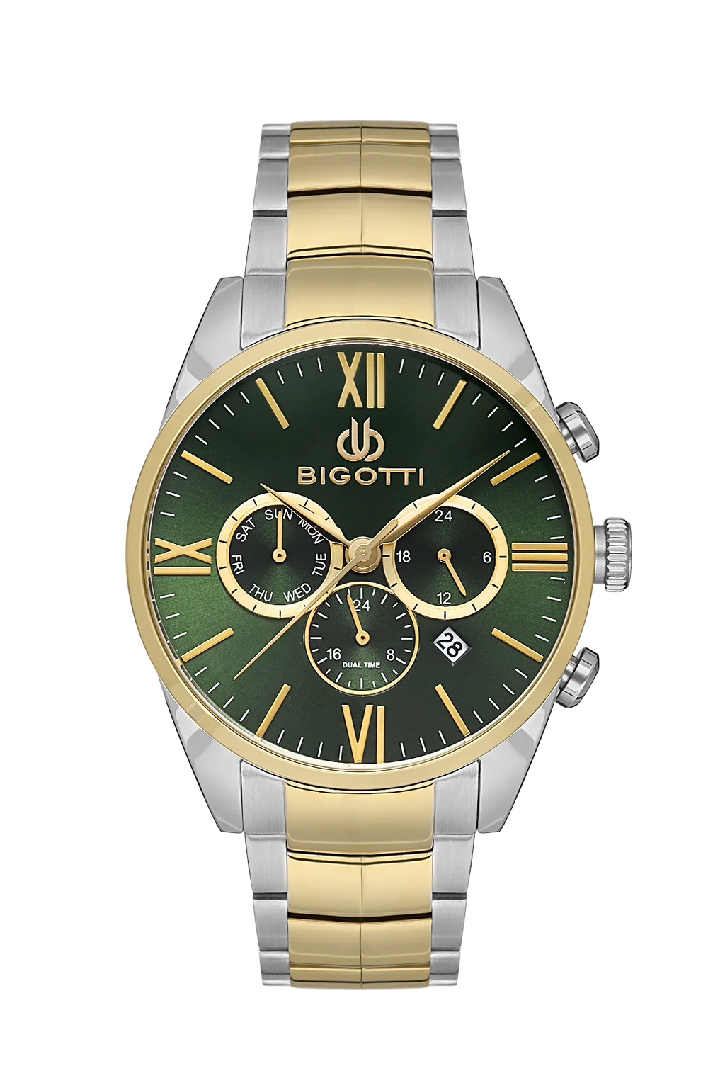 Bigotti Raffinato Silver and Gold Stainless Steel Watch for Men BG.1.10530-3 - Daniel Klein Saudi Arabia