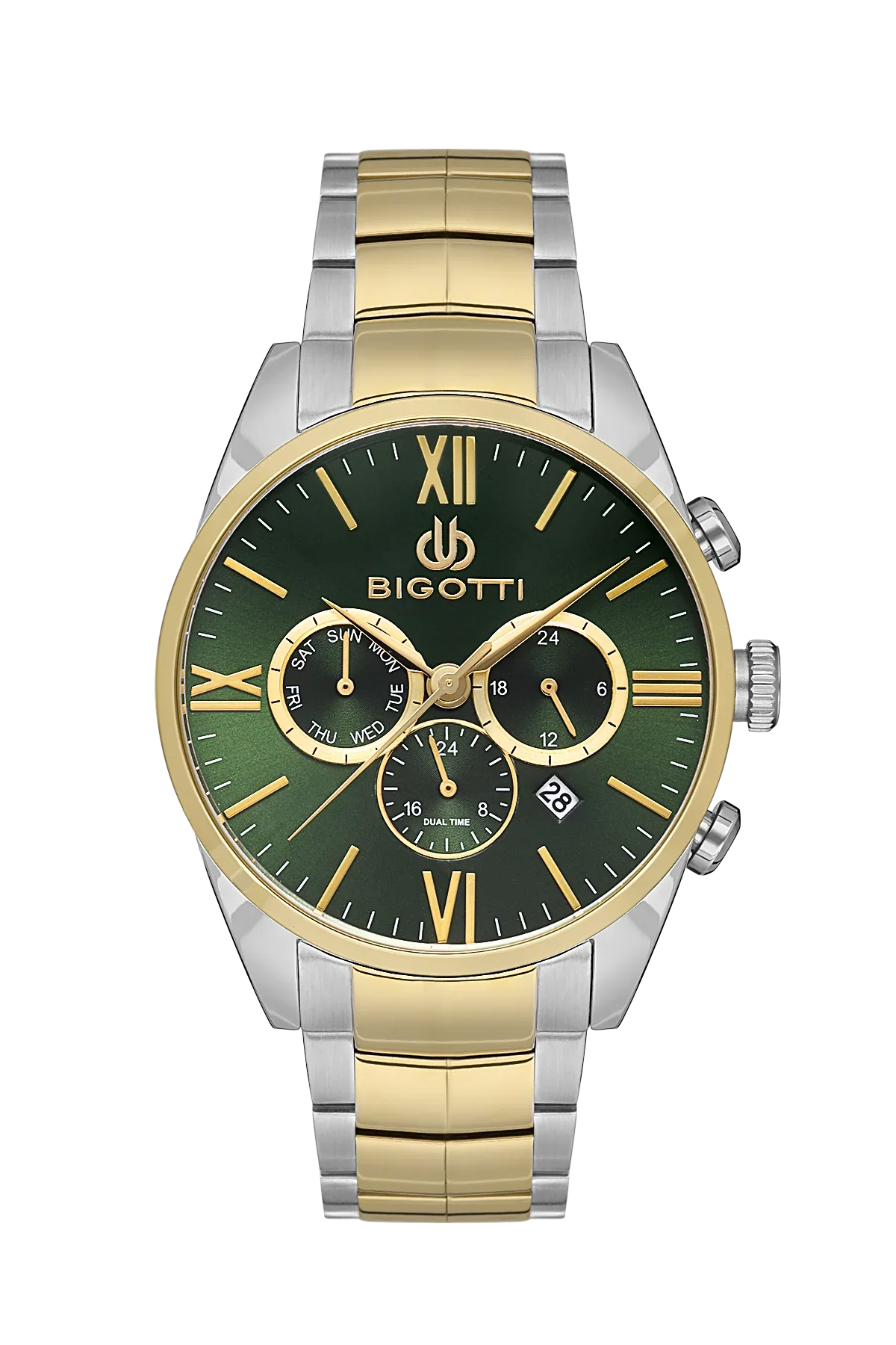 Bigotti Raffinato Silver and Gold Stainless Steel Watch for Men BG.1.10530-3 - Daniel Klein Saudi Arabia