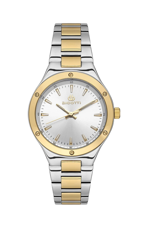 Bigotti Quotidiano Silver and Gold Stainless Steel Watch for Women BG.1.10533-3 - Daniel Klein Saudi Arabia