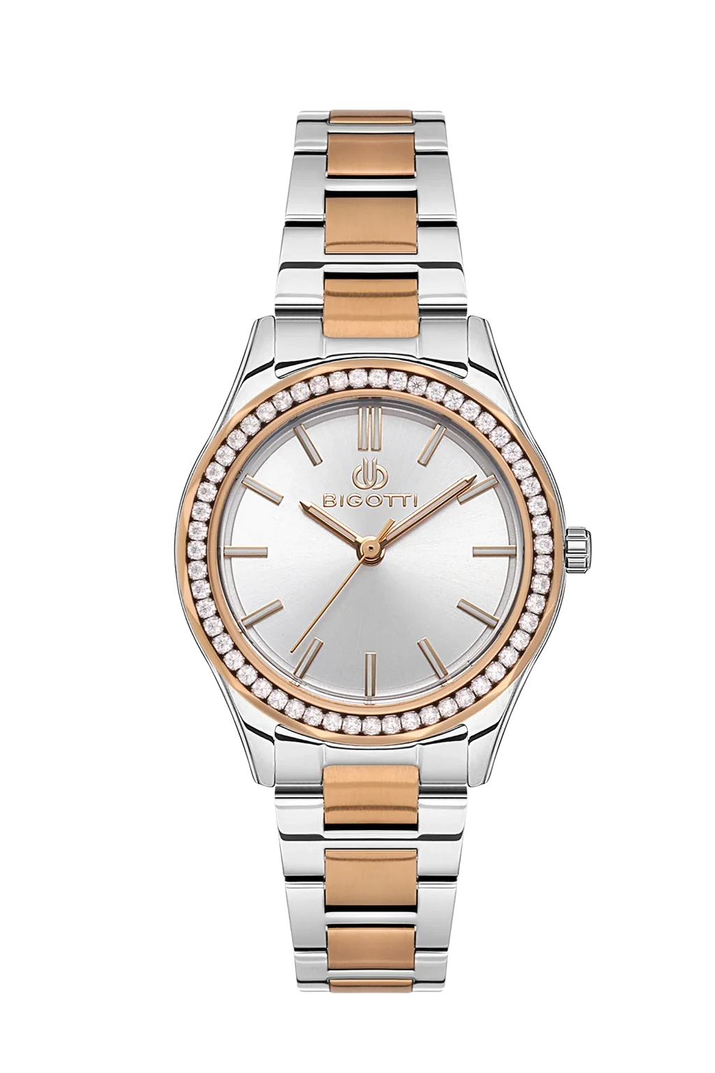 Bigotti Raffinato Silver and Rose Gold Stainless Steel Watch for Women BG.1.10550-5 - Daniel Klein Saudi Arabia
