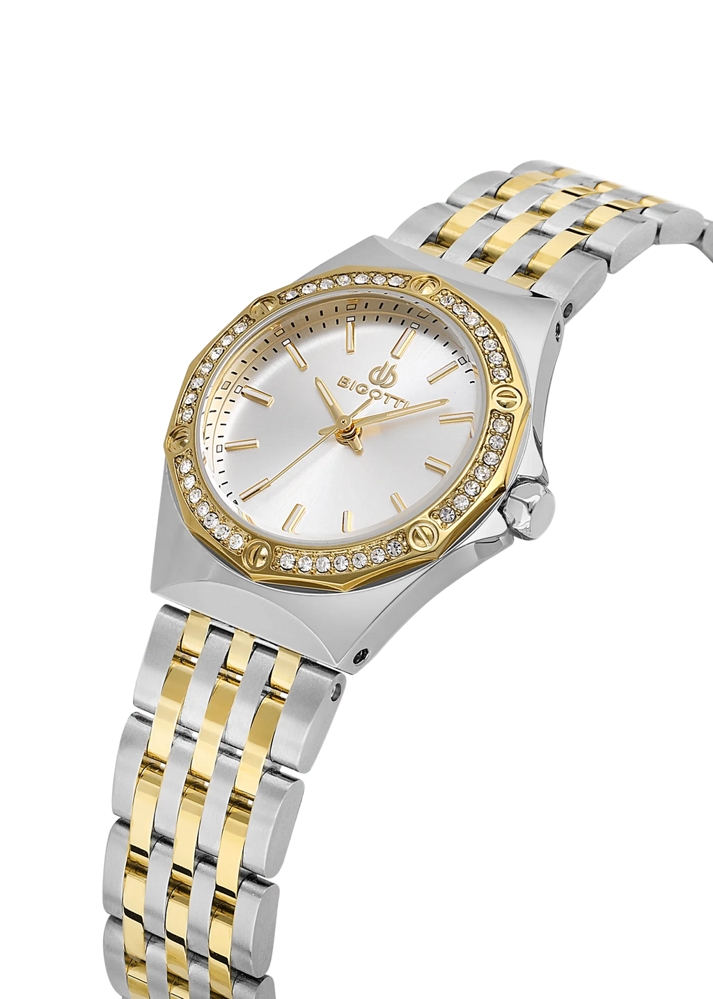 Bigotti Raffinato Silver and Gold Stainless Steel Watch for Women BG.1.10656-4 - Daniel Klein Saudi Arabia
