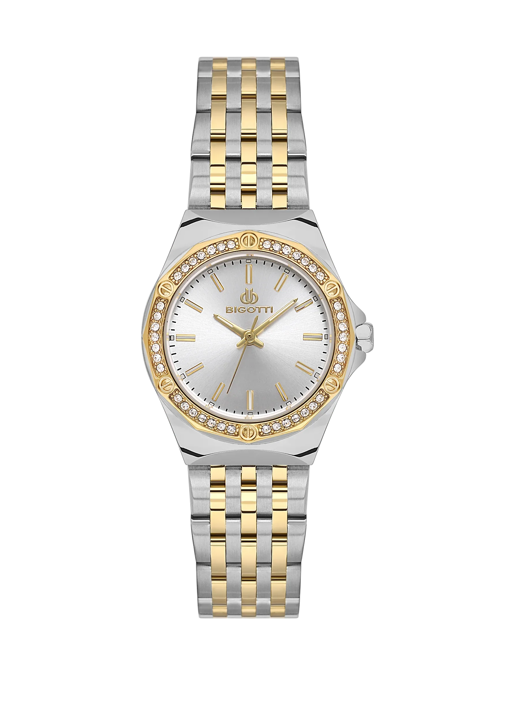 Bigotti Raffinato Silver and Gold Stainless Steel Watch for Women BG.1.10656-4 - Daniel Klein Saudi Arabia
