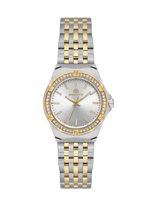 Bigotti Raffinato Silver and Gold Stainless Steel Watch for Women BG.1.10656-4 - Daniel Klein Saudi Arabia