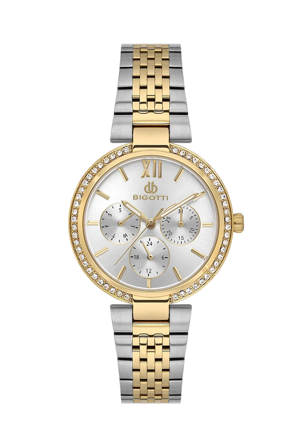Bigotti Raffinato Silver and Gold Stainless Steel Watch for Women BG.1.10661-5 - Daniel Klein Saudi Arabia