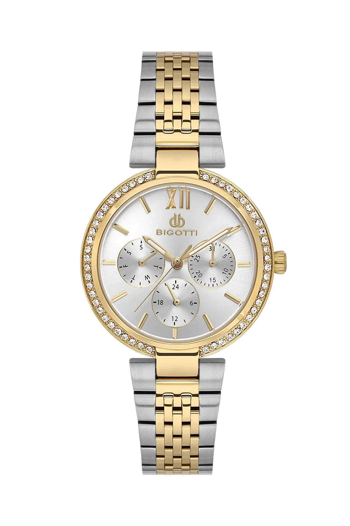 Bigotti Raffinato Silver and Gold Stainless Steel Watch for Women BG.1.10661-5 - Daniel Klein Saudi Arabia