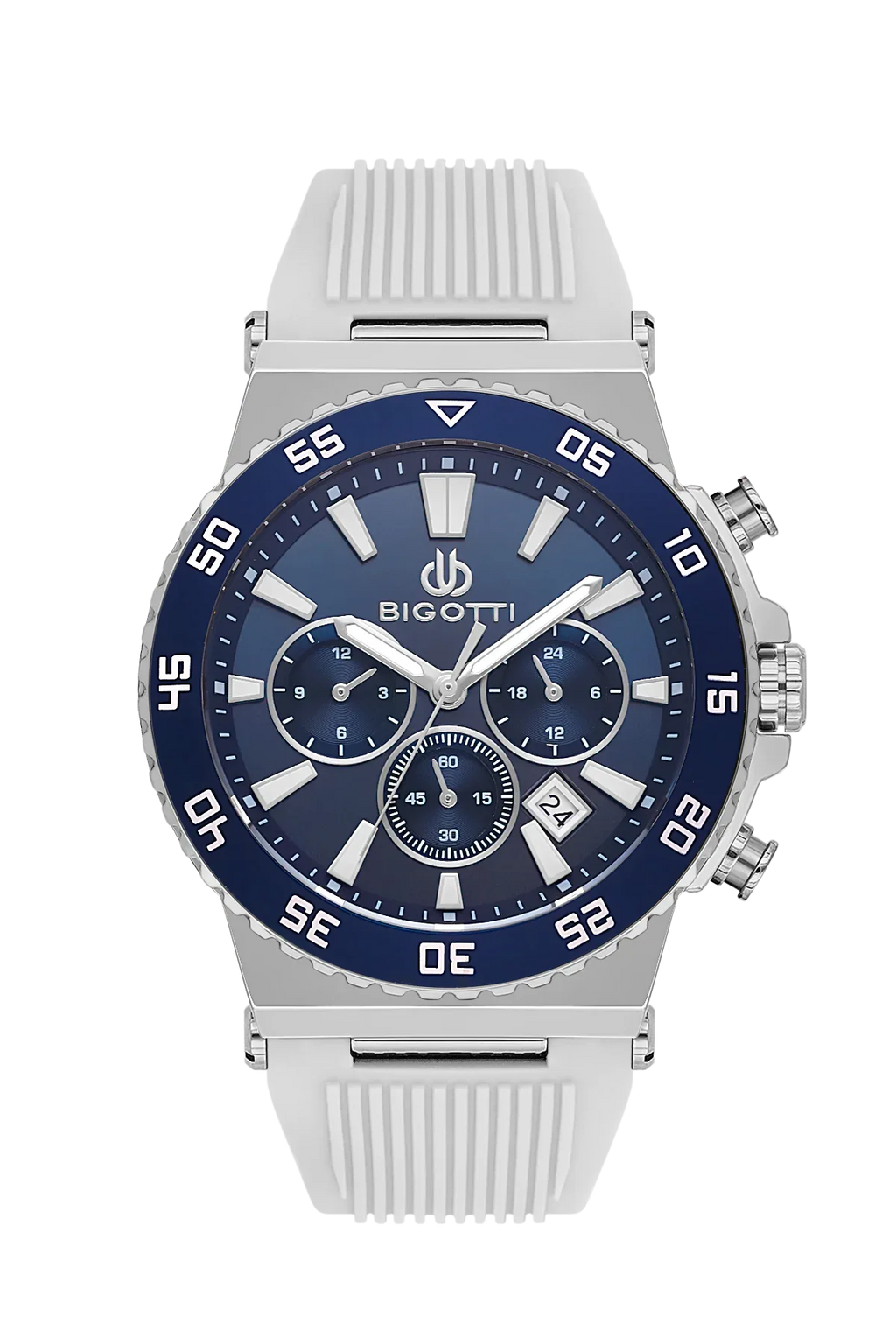 Bigotti Raffinato White Silicone Band Watch for Men BG.1.10668-2 - Daniel Klein Saudi Arabia